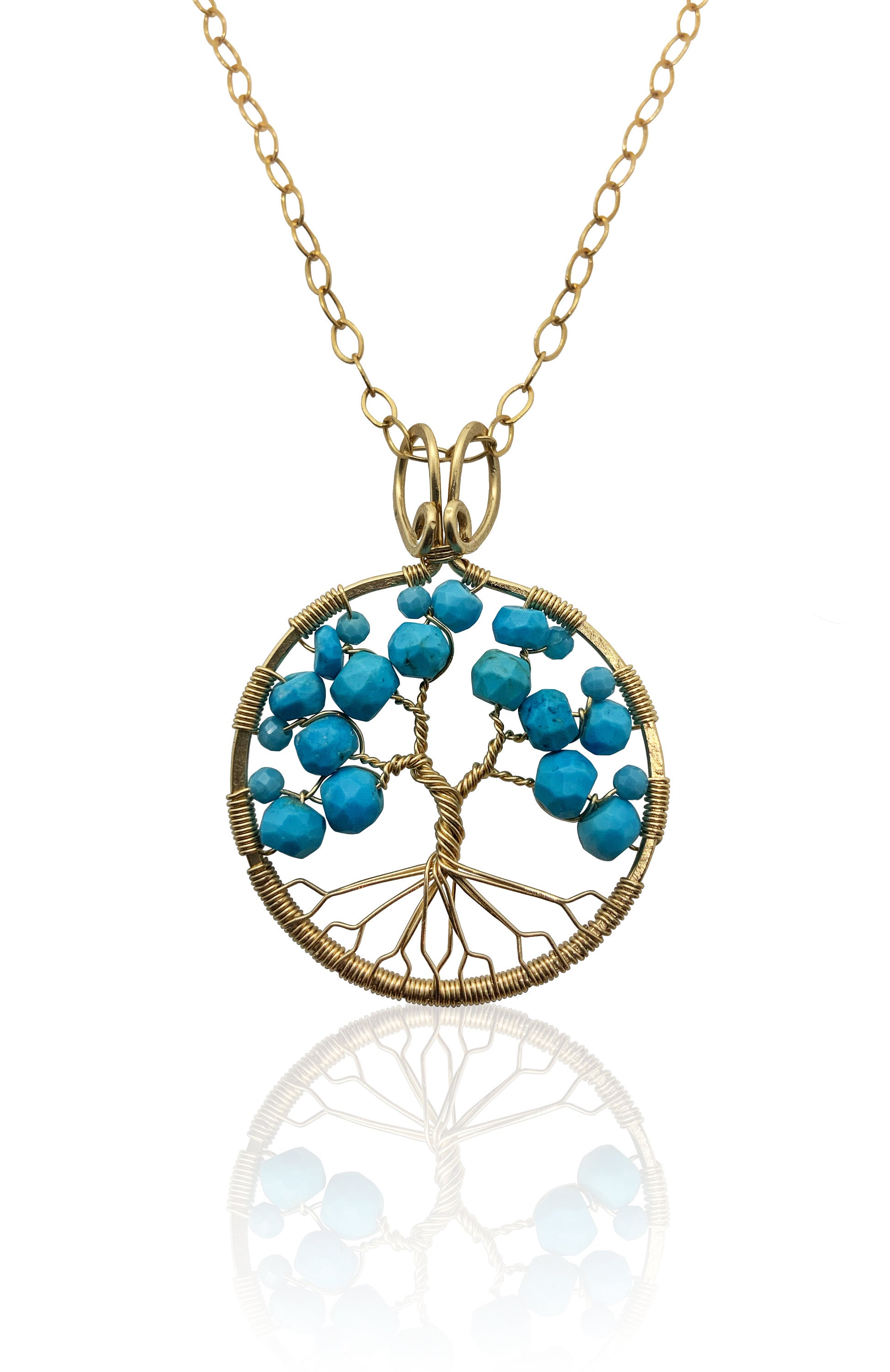 Turquoise Necklace Gift Personalized Jewelry Sagittarius Birthstone Birthstone Necklace December Birthstone Necklace Birthstone Charm
