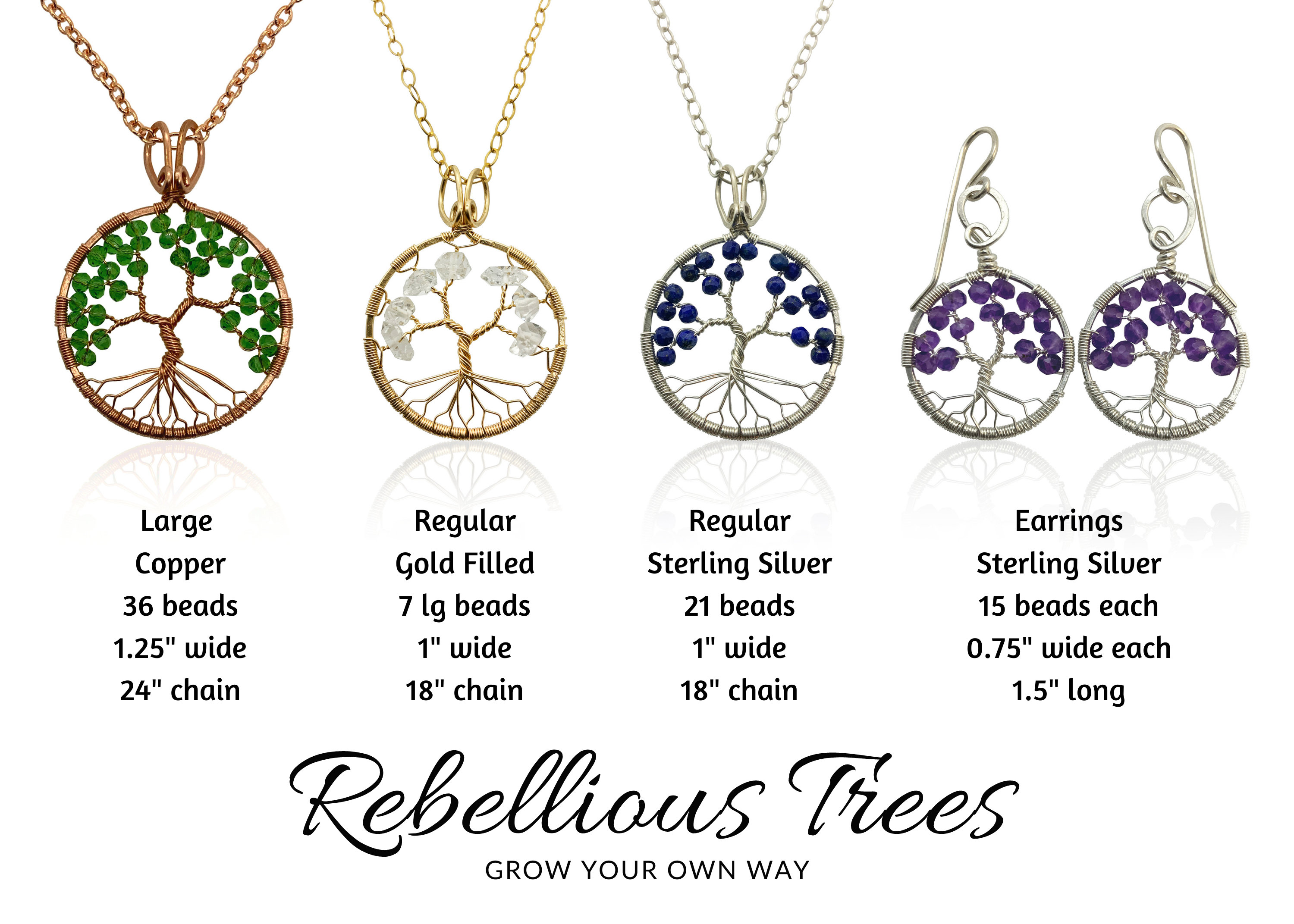 August Birthstone Gift Silver Peridot Tree of Life Earrings for Women 1st Anniversary