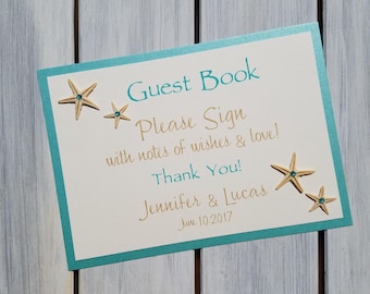 Trouwborden | Zeester gastenboekbord | Zeester trouwborden | Teken ons gastenboek Starfish Wedding Sign