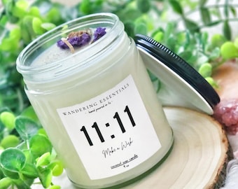 Vela 11:11 / Vela perfumada de cera de coco / Velas frutales y cítricas / Sin parafina / Ecológicas / Vertidas a mano
