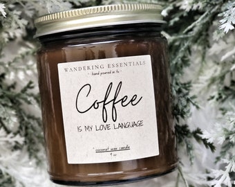 COFFEE Coconut Wax Candle | Fall Candle | Coffee Lover Candle | Paraffin-free Candle | Scented Candle | Eco friendly Candle