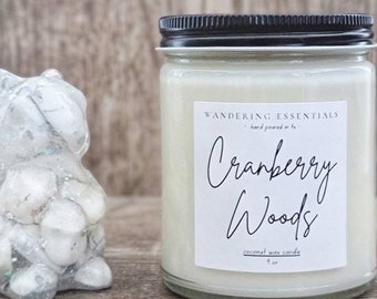 CRANBERRY WOODS Coconut Wax Candle | Christmas Gift | Christmas Candle | Scented Candle | Paraffin-free Candle | Eco friendly Candle