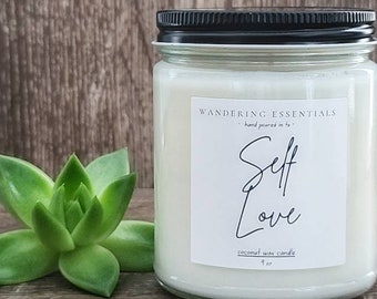 SELF LOVE Coconut Wax Candle | Natural Candle | Paraffin-free | Eco friendly | Scented Candle | Hand Poured