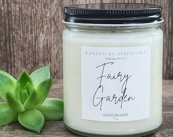 FAIRY GARDEN Coconut Wax Candle | Natural Candle | Paraffin-free | Eco friendly | Hand Poured