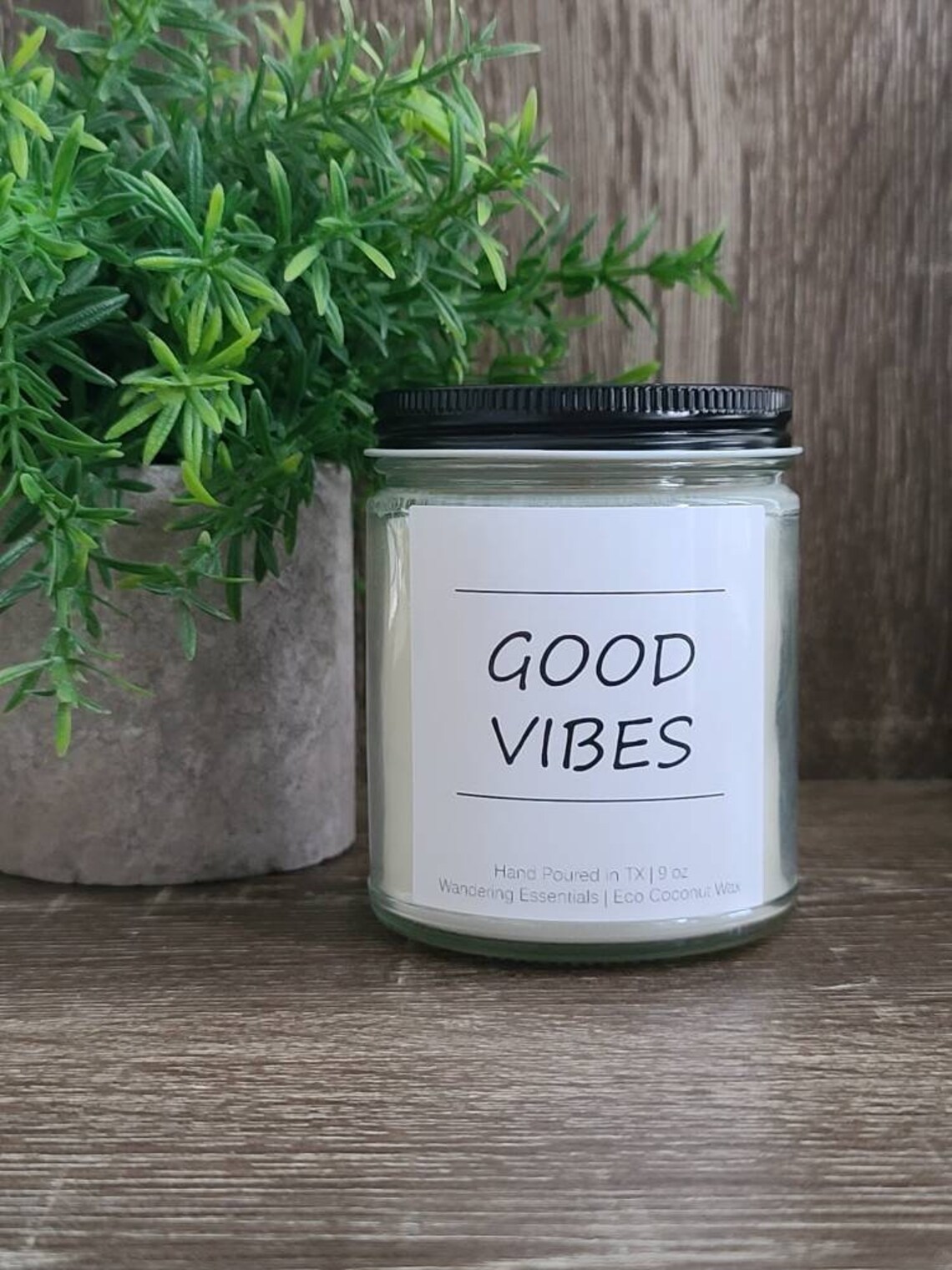 GOOD VIBES Spa Candle Coconut Wax Candle Natural Candle Etsy