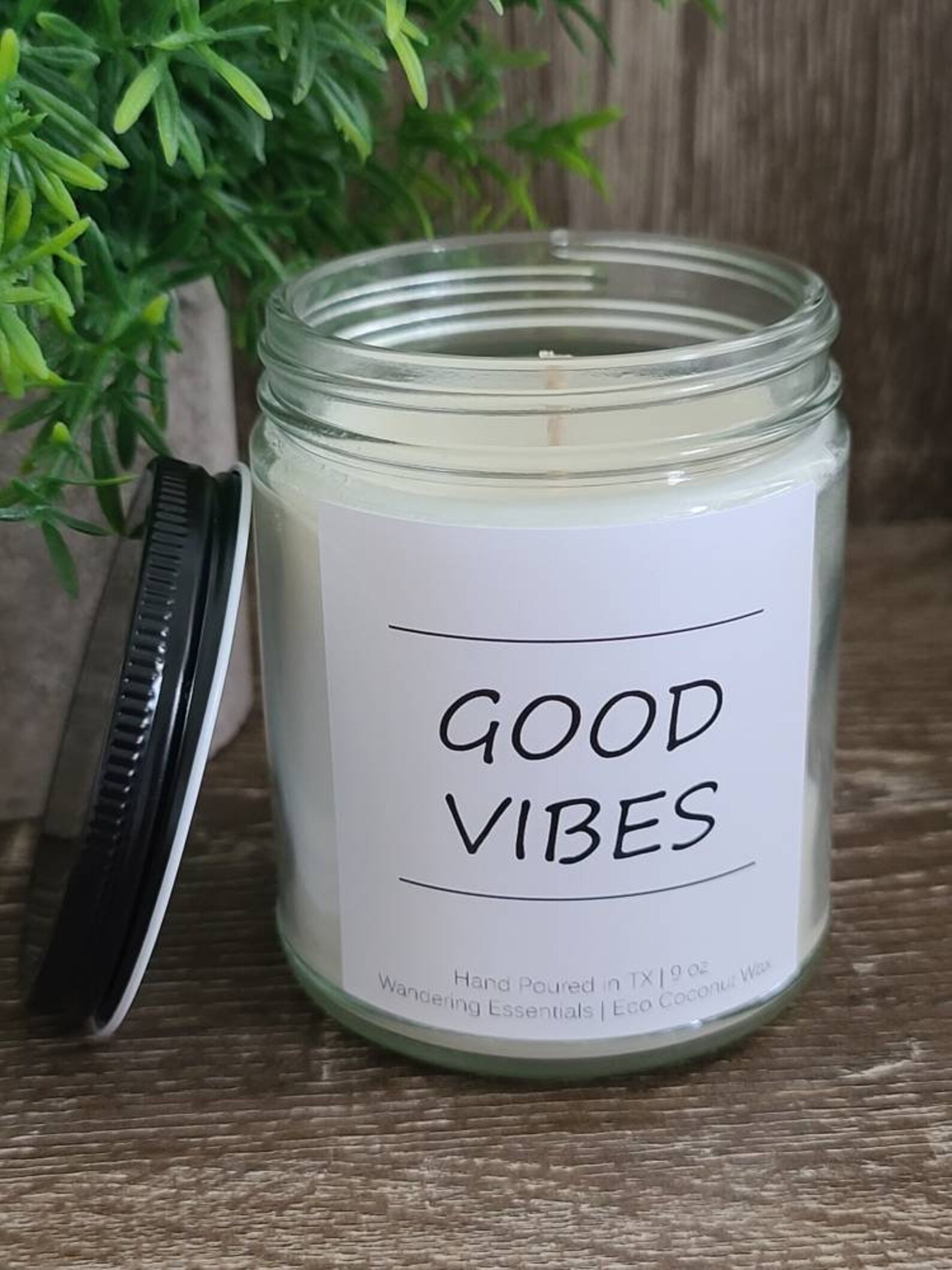 GOOD VIBES Spa Candle Coconut Wax Candle Natural Candle Etsy