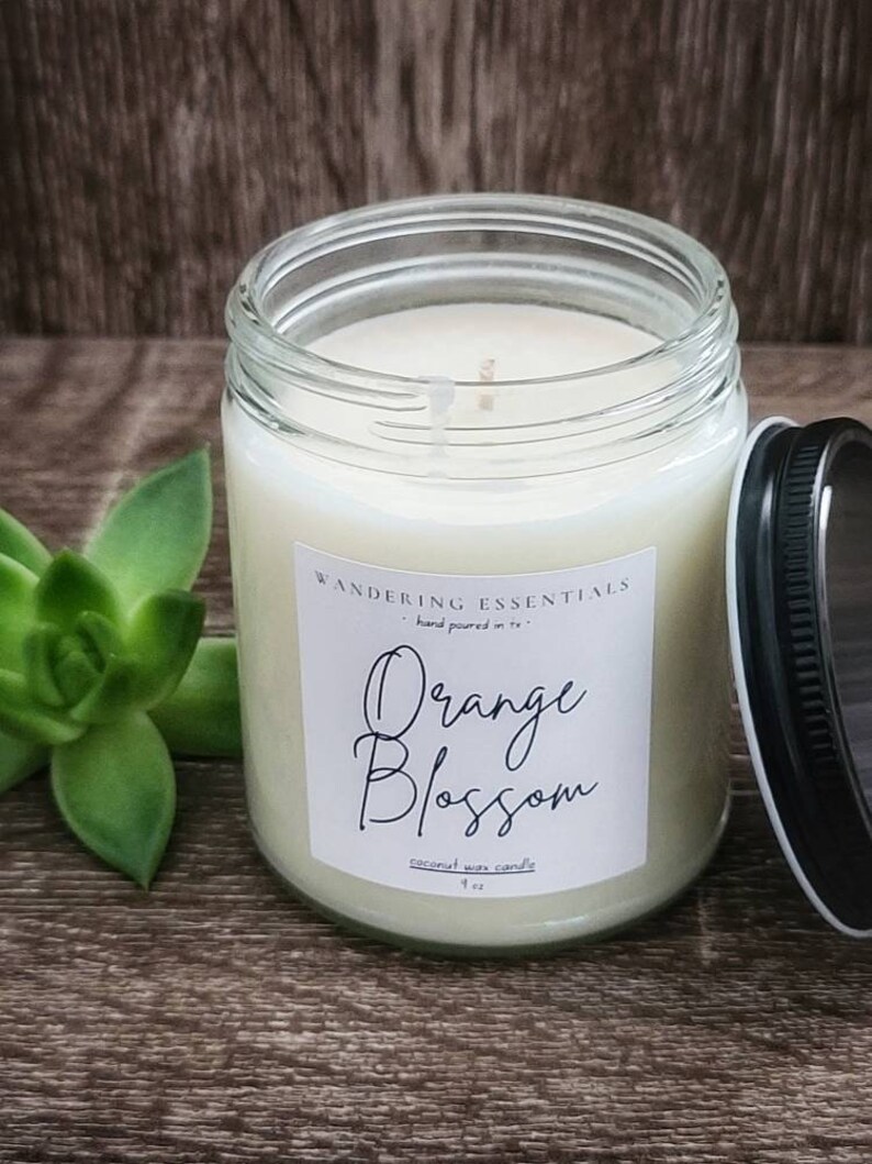 ORANGE BLOSSOM Coconut Wax Candle Natural Candle Paraffin-free Eco friendly Hand Poured image 2