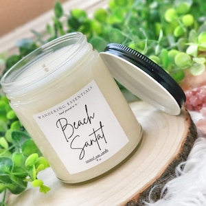 BEACH SANTAL Coconut Wax Candle | Beach House Decor | Paraffin-free Candle | Eco friendly Candle | Scented Candle