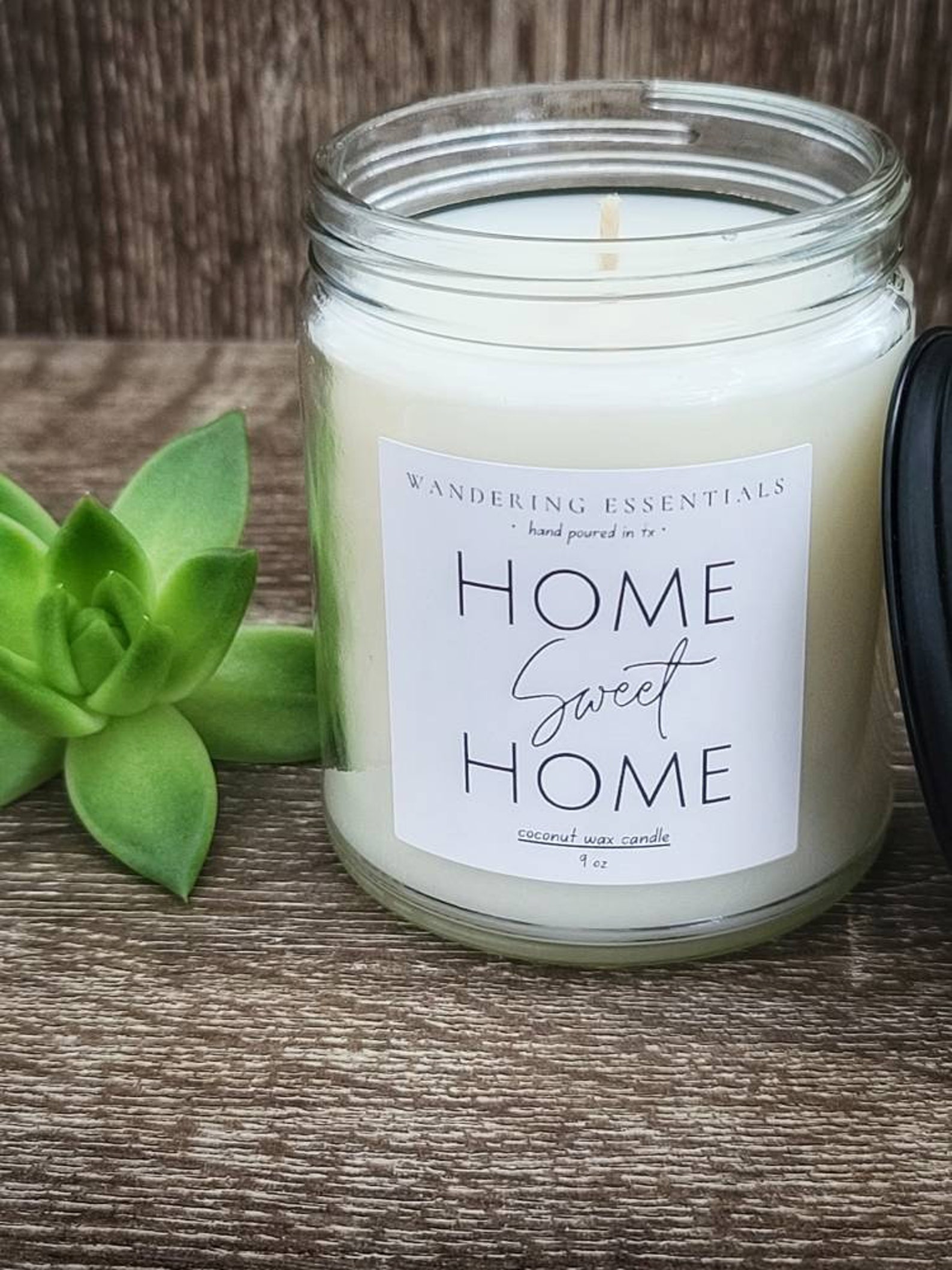 HOME SWEET HOME Personalized Candle Natural Candle Eco Etsy