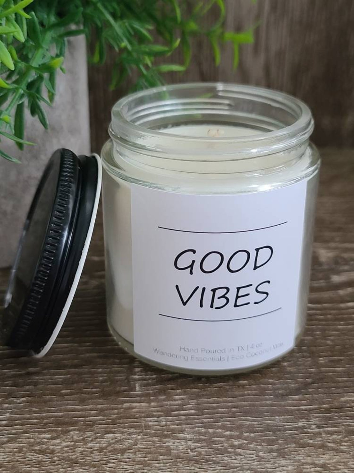 GOOD VIBES Spa Candle Coconut Wax Candle Natural Candle Etsy