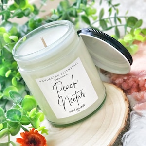 PEACH NECTAR Coconut Wax Candle | Natural Candle | Paraffin-free | Eco friendly | Hand Poured