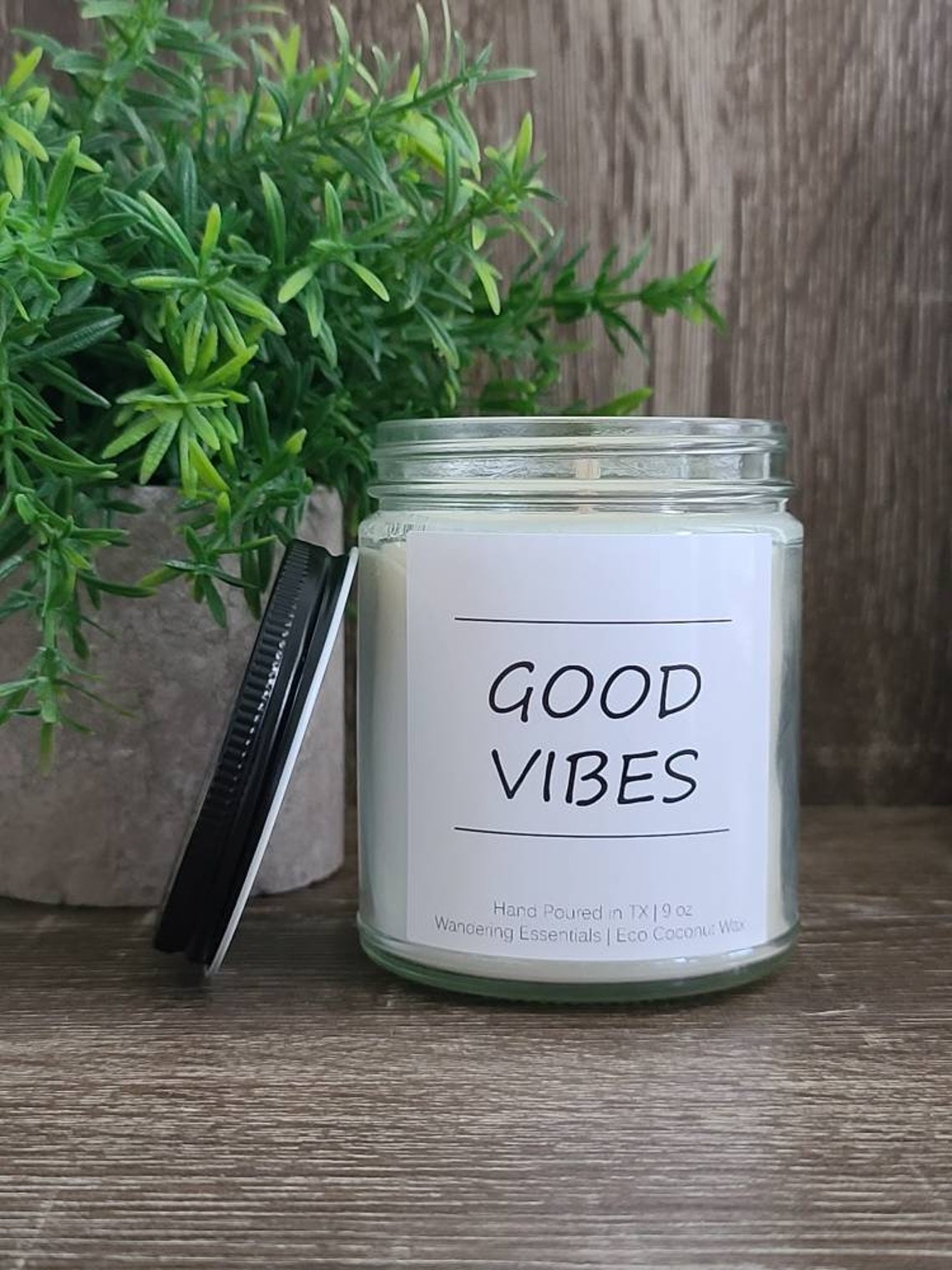 GOOD VIBES Spa Candle Coconut Wax Candle Natural Candle Etsy