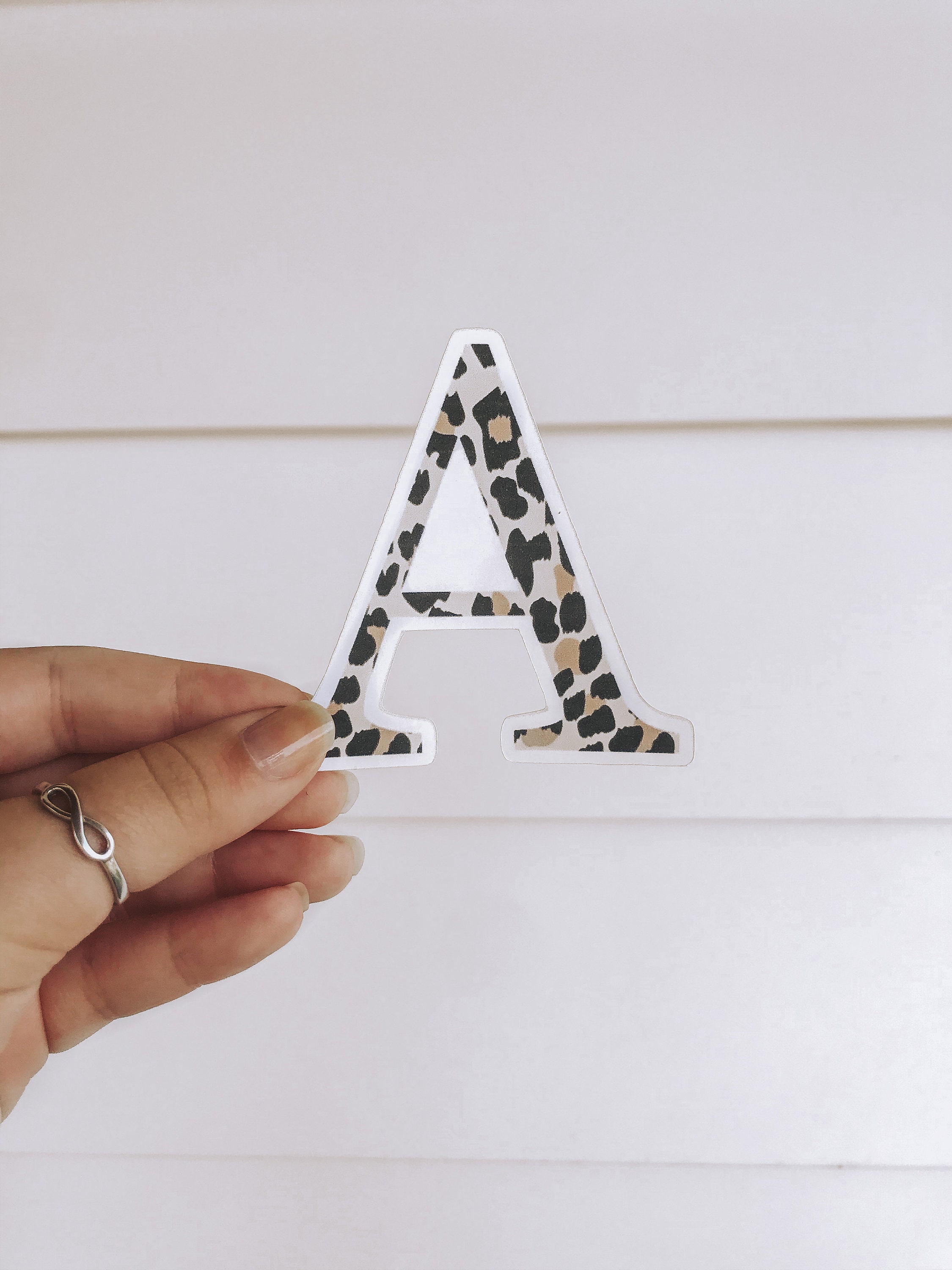 Alphabet | Cheetah & Leopard Print Sticker | Alphabet Stickers | Init…
