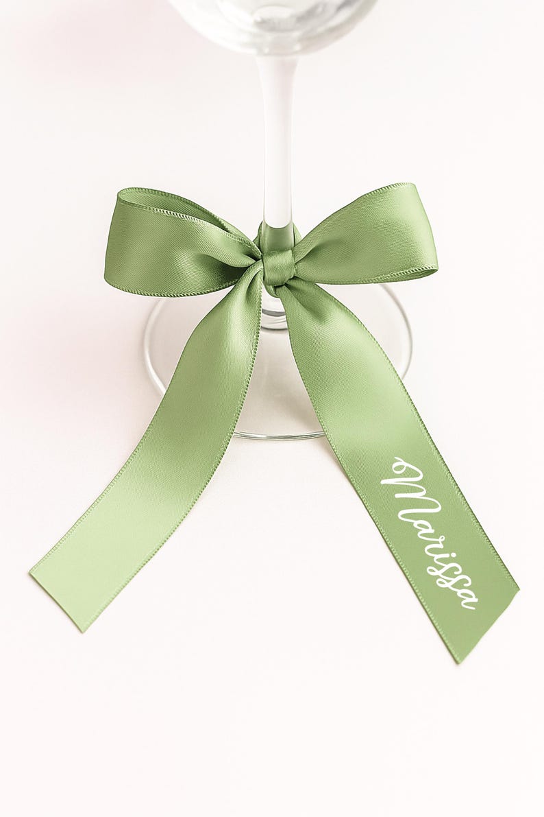 Personalized Satin Ribbon Name Tags, Bridal Shower, Bridesmaid Gift ...