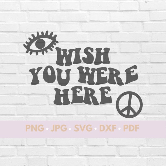 Wish You Were Here Svg Evil Eye Peace Sign Svg Trendy Etsy 日本