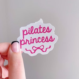Pilates Princess Sticker | Kindle Sticker, Phone Sticker, Laptop Sticker, Vinyl Decal, Water Bottle Sticker, Waterproof | Totally Posie