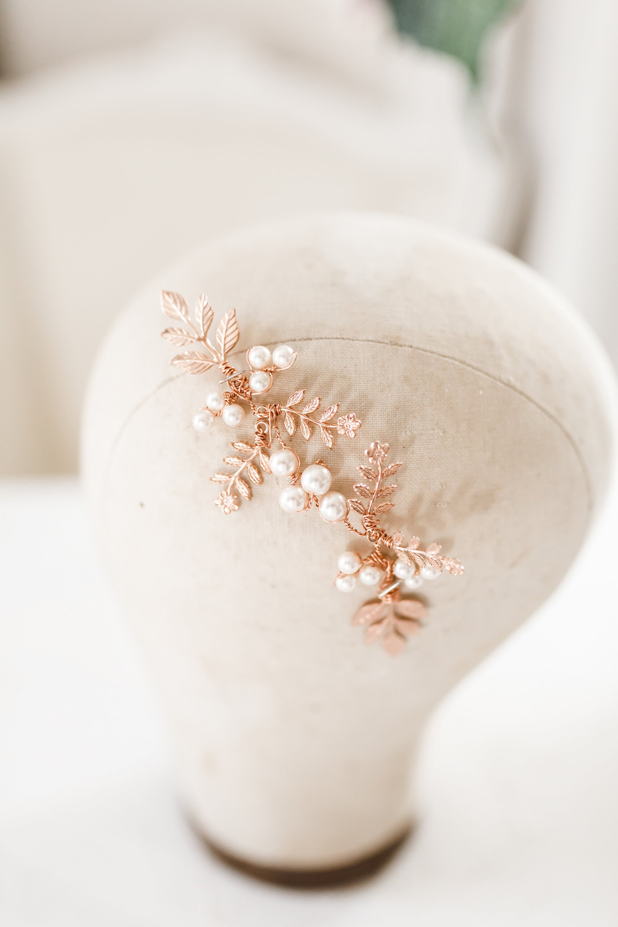 Brynn Rose Gold Floral Headpiece - Etsy