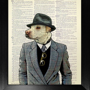 Geekery DOG Art Print, DICCIONARIO Impresión de arte en papel de diccionario, Geek Fashion Art Print, Póster de dormitorio, Regalo para DOG Lover Regalo para hombre Arte