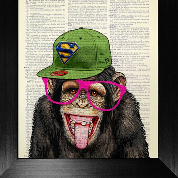 Geekery MONKEY Geek Gift for Man, Nerd Gift for BOYFRIEND, Geeky GIFT for Husband, Nerdy Gift for Him, Wall Art Print Geek Poster Decoration