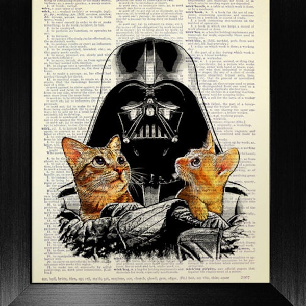 Gift CAT Lover Gift Cat ART Cat Print Cat DECOR Cat Wall Art Cat Poster Tabby Cat Artwork Home Decor Wall Decor Star Wars Decal Decoration