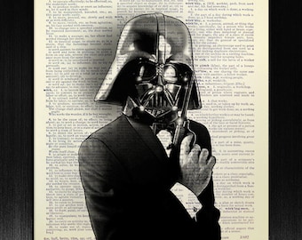 Sztuka Gwiezdnych Wojen, Plakat Gwiezdnych Wojen, Wydruk Gwiezdnych Wojen, Plakat Gwiezdnych Wojen, Geekery Darth Vader x Plakat Filmowy, Plakat Gwiezdnych Wojen Prezent Sztuka Ścienna