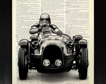 Star Wars Art, Star Wars Art Print, Car Wall Art Teen Boy Room Decor, Car Lover Gift, vintage Car Decor, Star Wars Décoration Gift Man Him