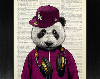 Panda Konsttryck, PANDA Konst, PANDABJÖRN Väggkonst, Panda Väggkonst, Panda Konstverk, Panda Björn MÅLNING, Panda Målning, Musik Panda