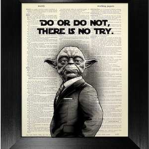 Star Wars Yoda Motywacyjna Dekoracja Ścienna Biuro Sztuka Ścienna Motywacyjny Plakat Klasa Dzieci, Motywacyjny Prezent Mężczyzna, Motywacyjny Cytat Wydruk