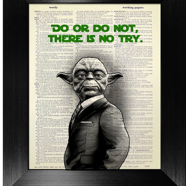 Star Wars Poster, Geschenk FREUND Geschenk EHEMANN Geschenk, Abschluss Geschenk Mann bester Freund Geschenk, College Wohnheim Poster, Yoda Poster, neuer Job Geschenk