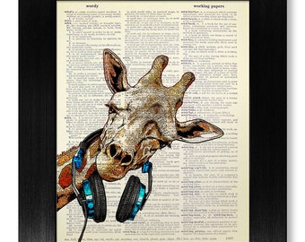 Giraffe painting | Etsy
