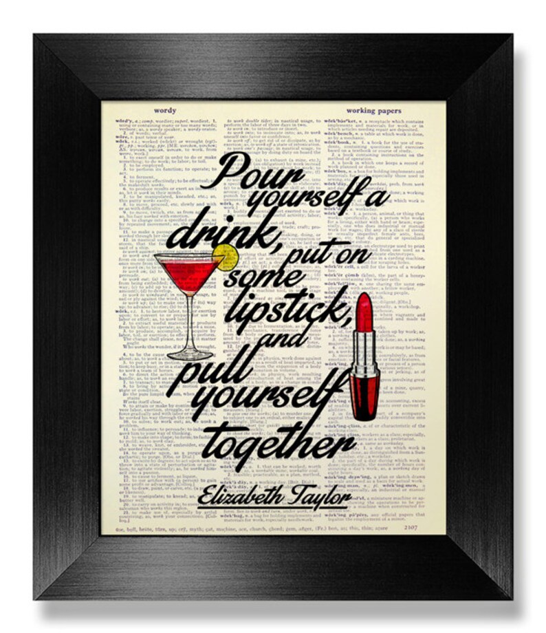 BAR Decor Typographic Print Funny QUOTE Poster Bar Sign Etsy
