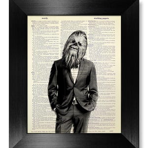 Juego de 4 impresiones de pósteres de Star Wars, regalo de aniversario para hombre, regalo de cumpleaños para esposo, póster art déco en blanco y negro, decoración de cine. imagen 3