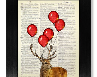 Deer Art, Deer Decor, Deer Print, Deer Wall Art, Deer Antler Decor, Deer Antler Wall Decor, Stag Art Stag Print, Deer Antler Wall Art Poster