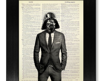 Star Wars Art Print, Star Wars POSTER, ANNIVERSARY Gift Man, Unique BIRTHDAY Gift Boyfriend, Home Decor, Office Artwork - Cool Darth Vader