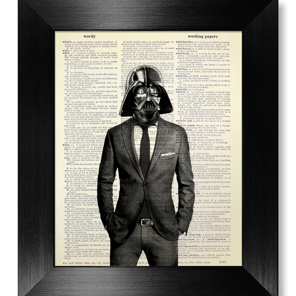 Star Wars Art Print, Star Wars POSTER, ANNIVERSARY Gift Man, Unique BIRTHDAY Gift Boyfriend, Home Decor, Office Artwork - Cool Darth Vader