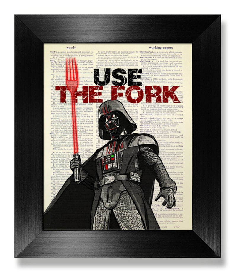 Darth VADER Kitchen Wall Art STAR WARS Poster Kitchen Wall Etsy