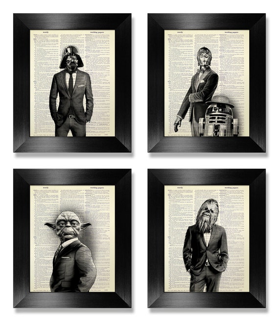 Art CANVAS PRINT, Star Wars Character cartoon war Wall Decor