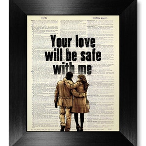 DECORATIVE Art, Love Wall Hanging, DICTIONARY Art Print, Dictionary Print, Book Page Art, Master Bedroom Decor, COUPLE Wall Art Home Decor