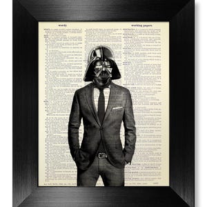 Juego de 4 impresiones de pósteres de Star Wars, regalo de aniversario para hombre, regalo de cumpleaños para esposo, póster art déco en blanco y negro, decoración de cine. imagen 2