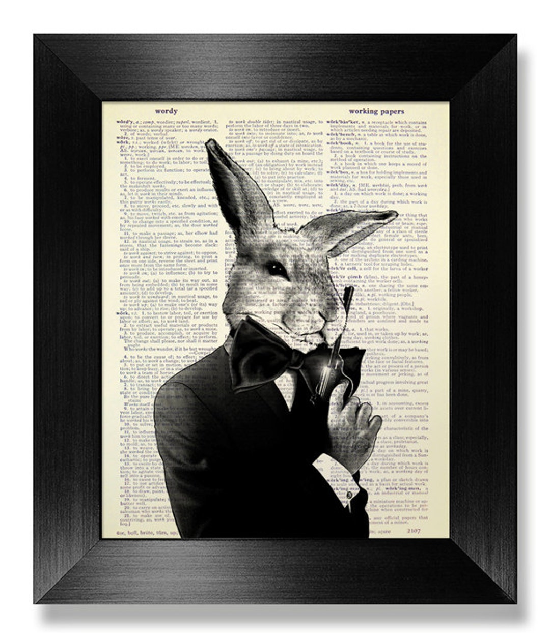 Geekery RABBIT Art Print, MOVIE Poster, Bunny Art, Rabbit Decor ...