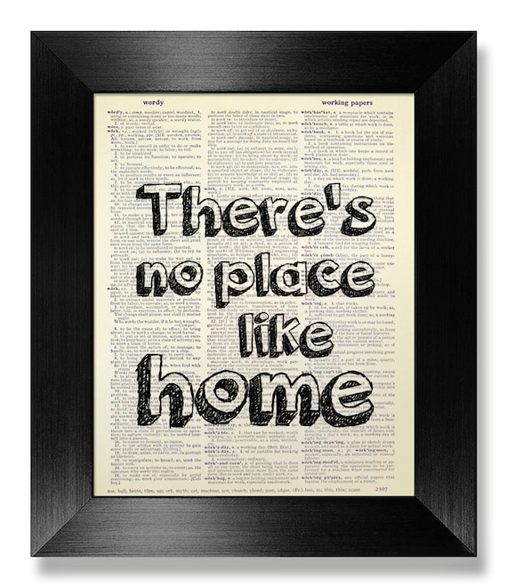 Bedroom Wall Decor HOUSEWARMING GIFT New Home Decor, Unique Wedding Gift, New COUPLE in Love Gift Him - There’s No Place Like Home Art Print