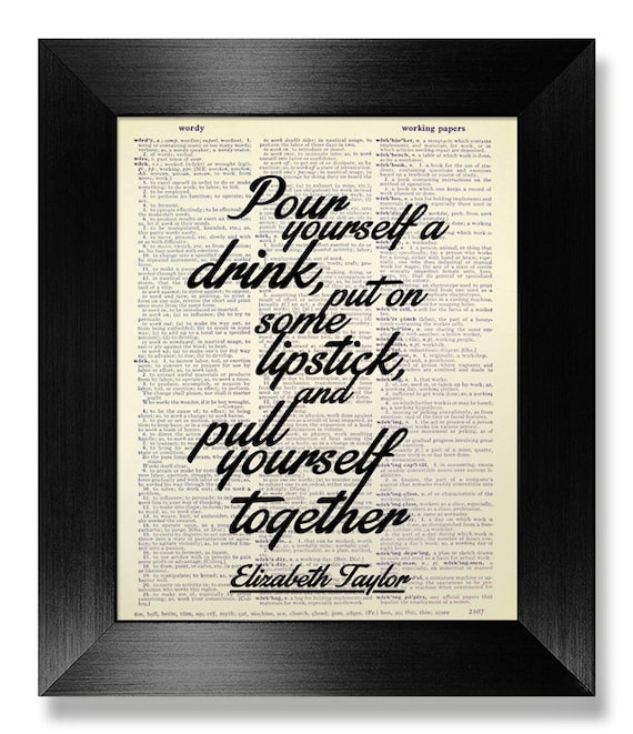 Funny Typography Print on Book PAGE Art Print on Dictionary | Etsy