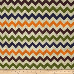 Chevron Burlap Fabric, Olive/Orange Fall Harvest Burlap, Autumn/Thanksgiving Burlap, SewingDiy/Craft/HomeDecor/Farmhouse Fabric, HalfYard