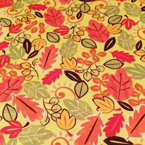 Fall Fabric, Thanksgiving, Orange/Green/Yellow Leaves, Autumn Bounty, Quilting Fabric, Diy/Craft Fabric By The Yard