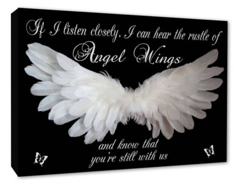 Angel Wings Wall Art Picture Angel Wings Chunky Frame Wall Etsy