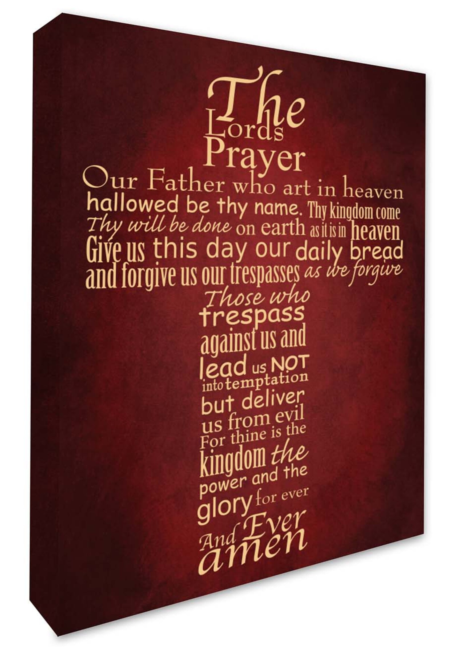 The Lords Prayer Wall Decal Picture Wall Art Lords Prayer Wall Etsy