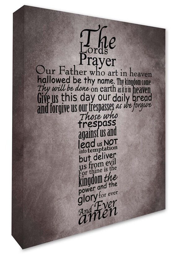 The Lords Prayer Wall Art Decor Decal Biblical Canvas Print - Prayer Wall Decals The Lords Prayer Wall Art Decor Decal Biblical Canvas Print - Prayer Wall Decals