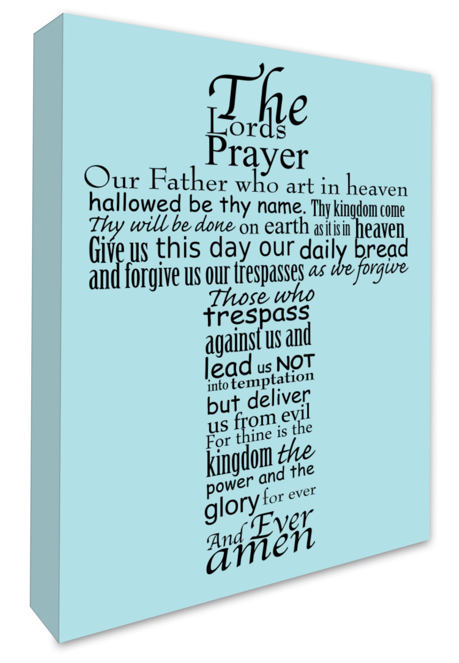 The Lords Prayer Wall Decal Picture Wall Art Lords Prayer Wall Etsy