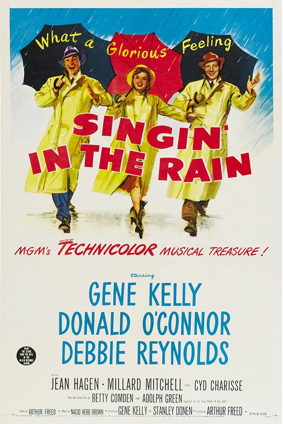 Singing In The Rain A4 A3 Poster Prints Gene Kelly