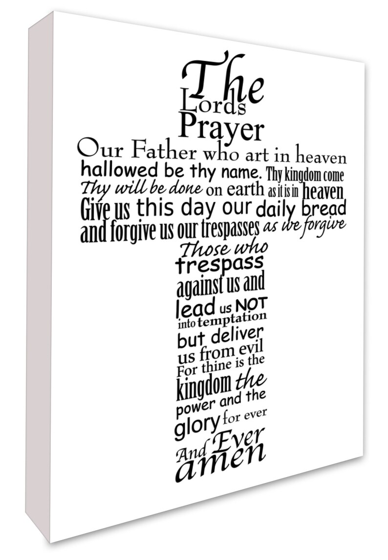 The Lords Prayer Wall Decal Picture Wall Art Lords Prayer Wall Etsy